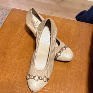 AGL Nude Heels with Embellished Toe - size 40
